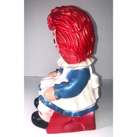 1972 Raggedy Ann Rubber Bank 10½" -The Bobbs Merrill Co.Inc.,My 1972 Toy Shop - Picture 7 of 9